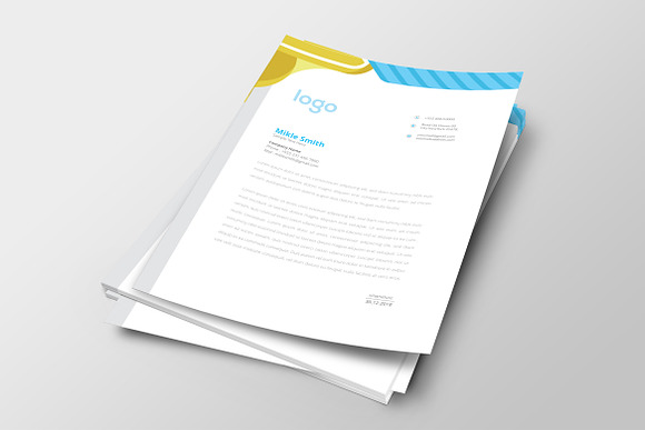 Minimal Letterhead Design Template in Stationery Templates - product preview 3