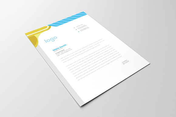 Minimal Letterhead Design Template in Stationery Templates - product preview 6