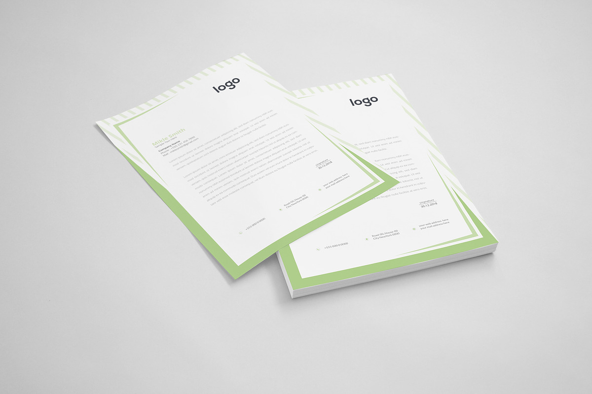 Creative Letterhead Template in Stationery Templates - product preview 8