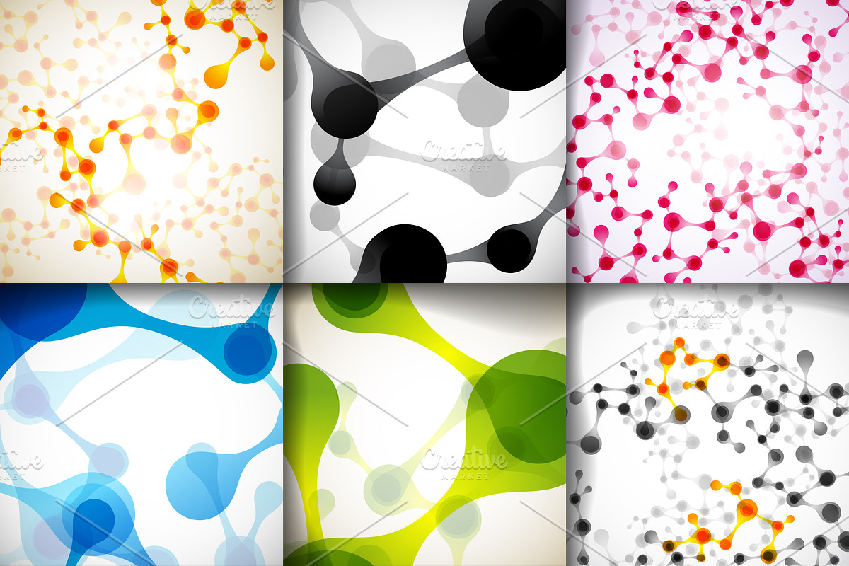 Beautiful molecular backgrounds. in Textures - product preview 8