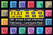 Arrows and User Interface Flat Icons
