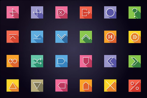 Arrows and User Interface Flat Icons in Icons - product preview 2