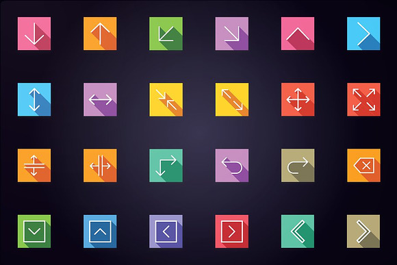 Arrows and User Interface Flat Icons in Icons - product preview 3