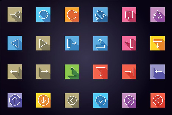 Arrows and User Interface Flat Icons in Icons - product preview 4
