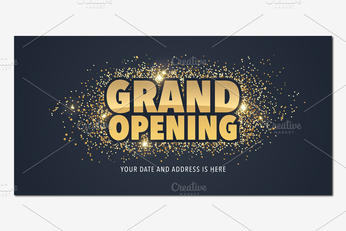 Grand opening vector background in Illustrations - product preview 8