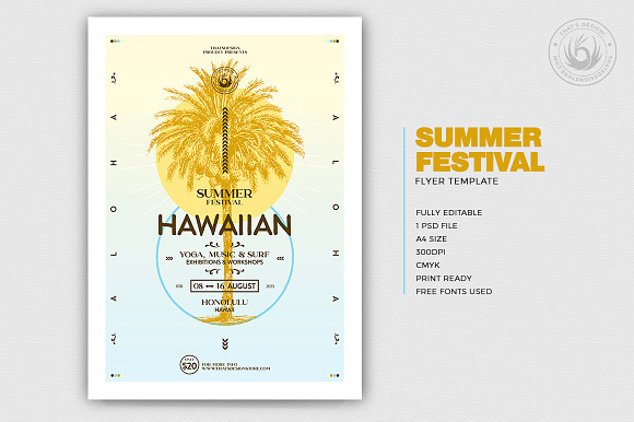 Summer Festival Flyer Template V2 in Flyer Templates - product preview 1