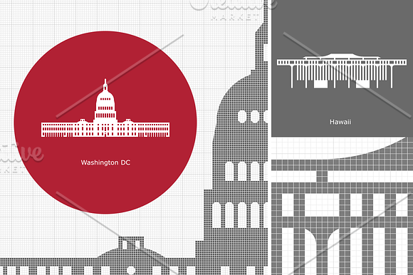 US State Capitol Buildings in Illustrations - product preview 4