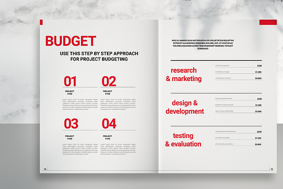 Red Business Proposal in Brochure Templates - product preview 7