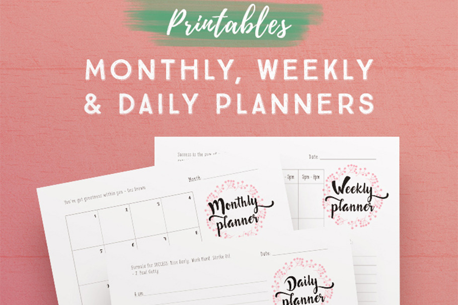 Monthly, Weekly, Daily Planner