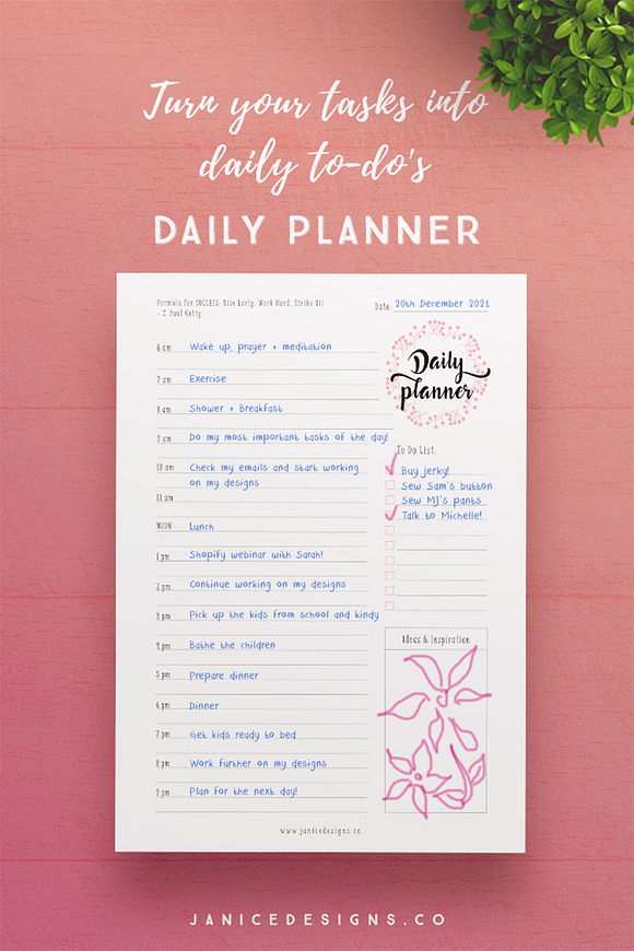 Monthly, Weekly, Daily Planner in Stationery Templates - product preview 3
