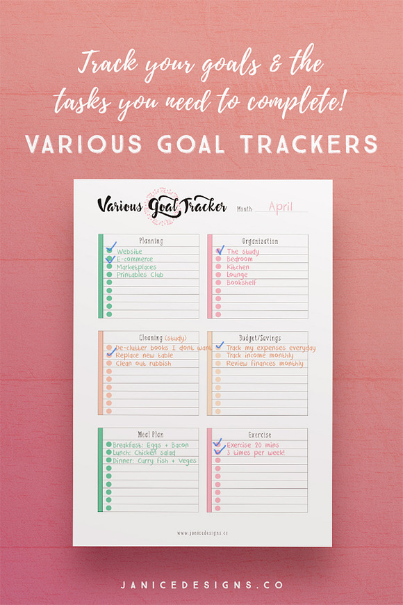 Plan of Action & Goal Trackers in Stationery Templates - product preview 2