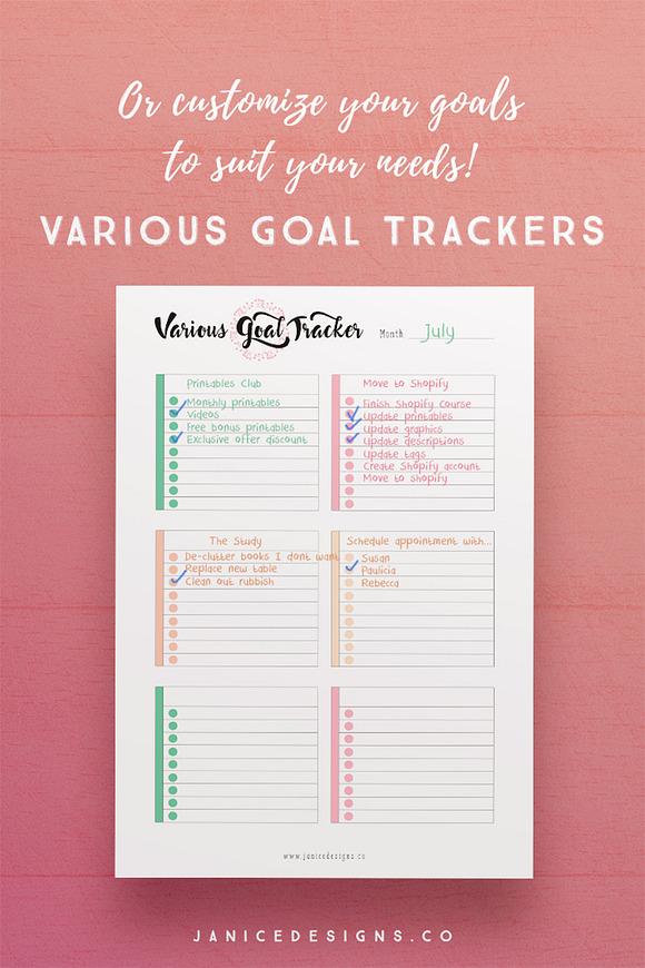 Plan of Action & Goal Trackers in Stationery Templates - product preview 3