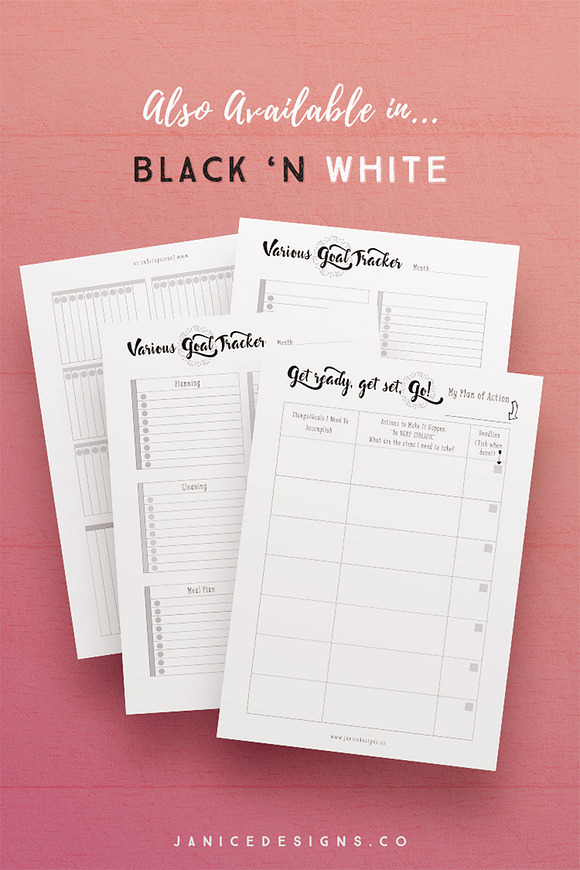 Plan of Action & Goal Trackers in Stationery Templates - product preview 5