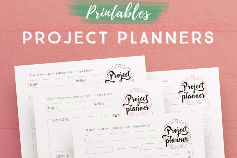 Project Planner Printables in Stationery Templates - product preview 8