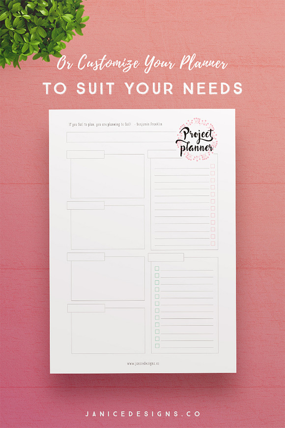 Project Planner Printables in Stationery Templates - product preview 2