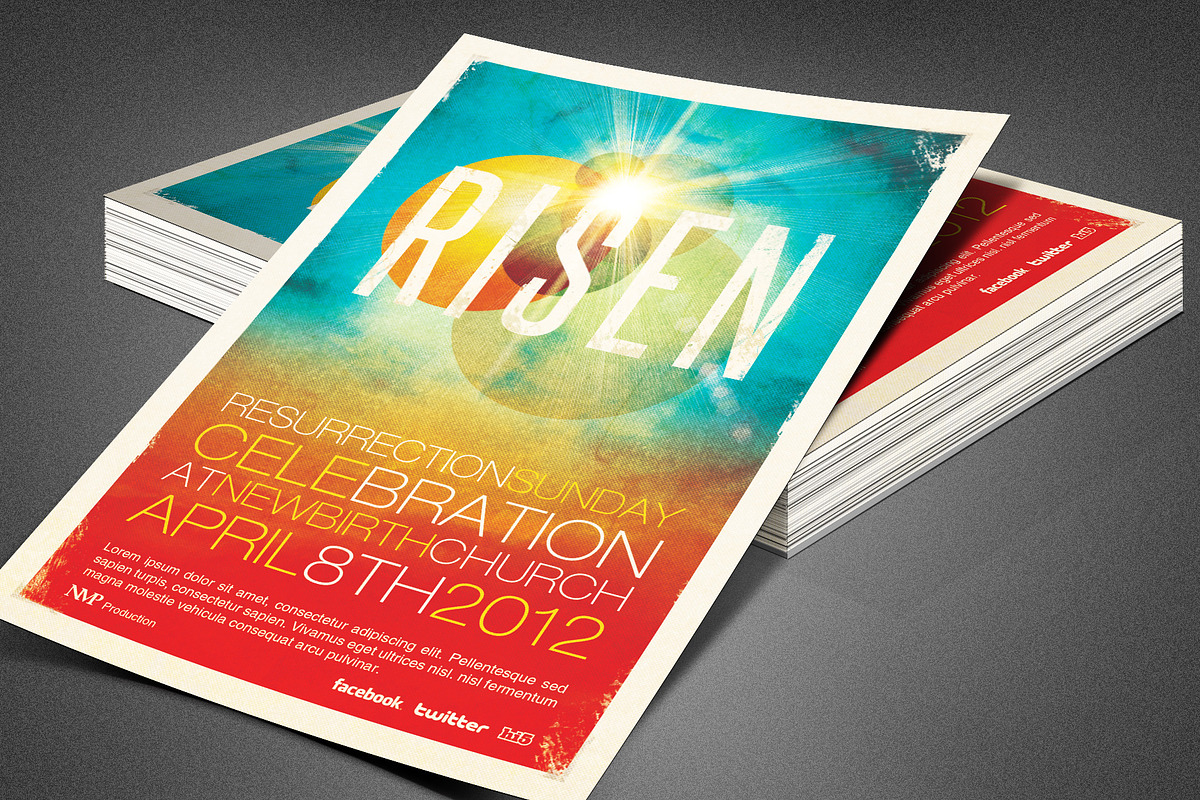 Risen Church Flyer Template in Flyer Templates - product preview 8