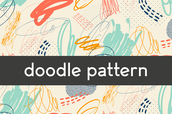 Seamless doodle pattern & variations