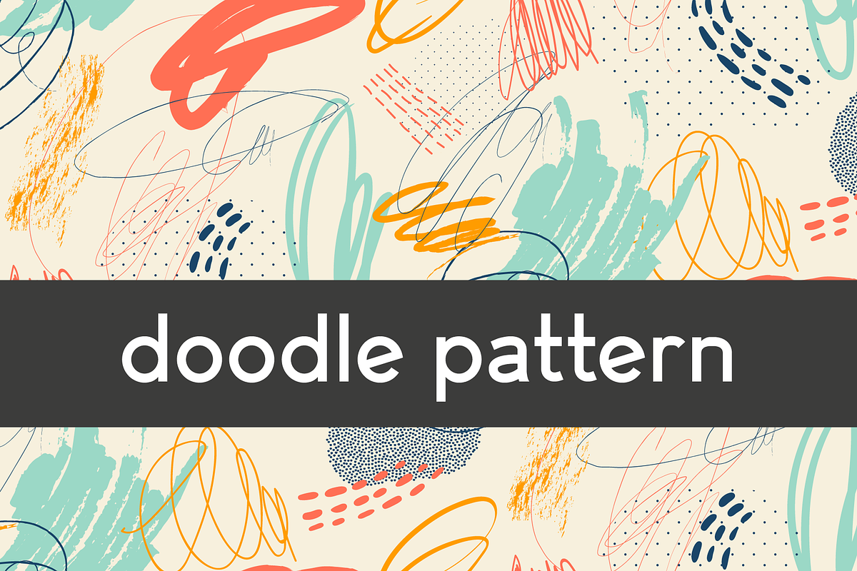 Seamless doodle pattern & variations in Patterns - product preview 8