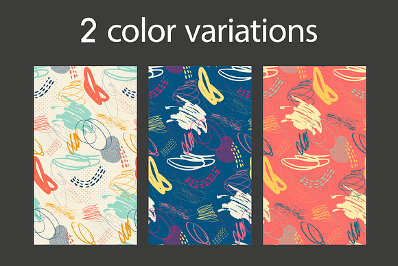 Seamless doodle pattern & variations in Patterns - product preview 1