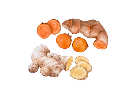 Watercolor Spices in Illustrations - product preview 1