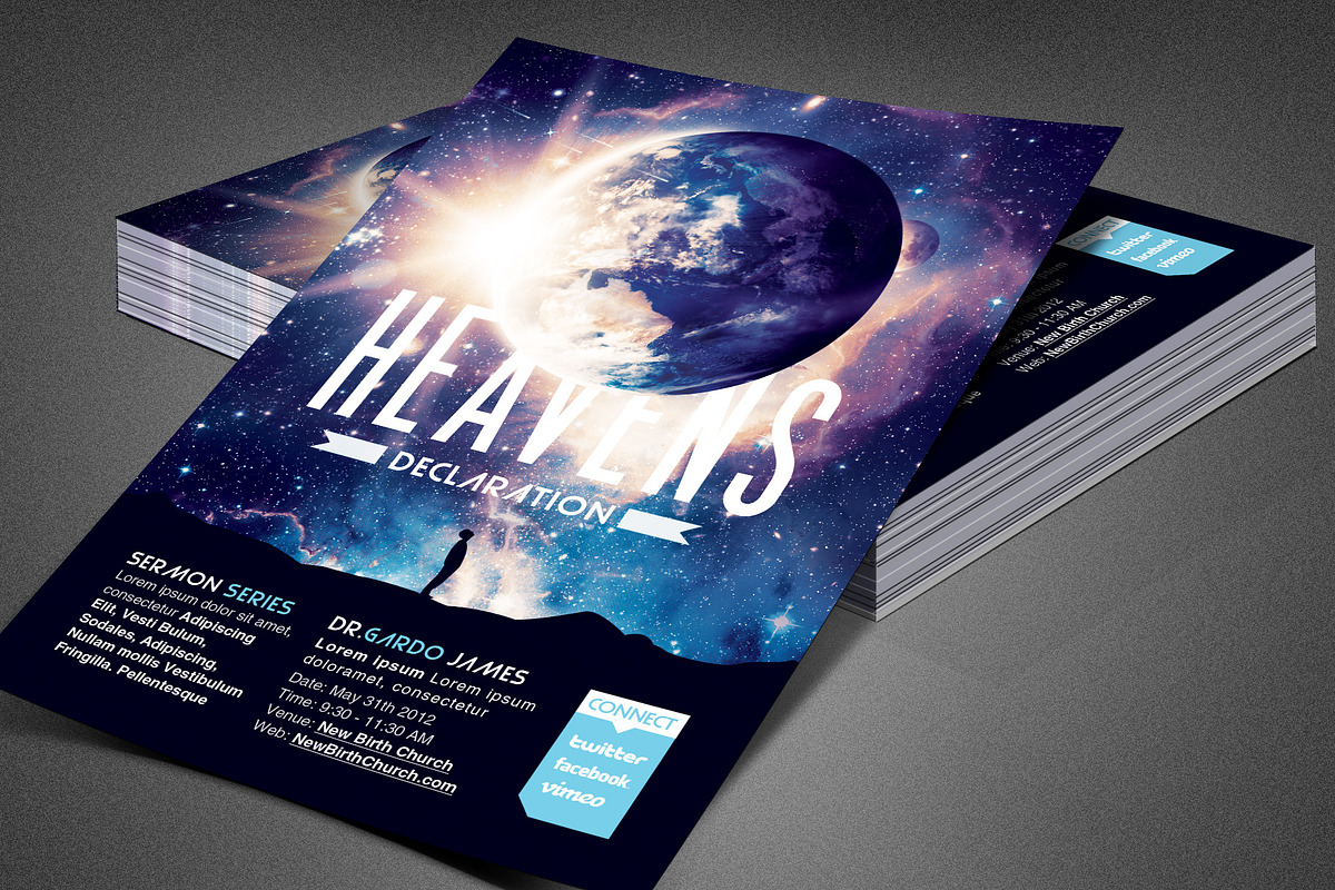 Heavens Declaration Church Flyer in Flyer Templates - product preview 8