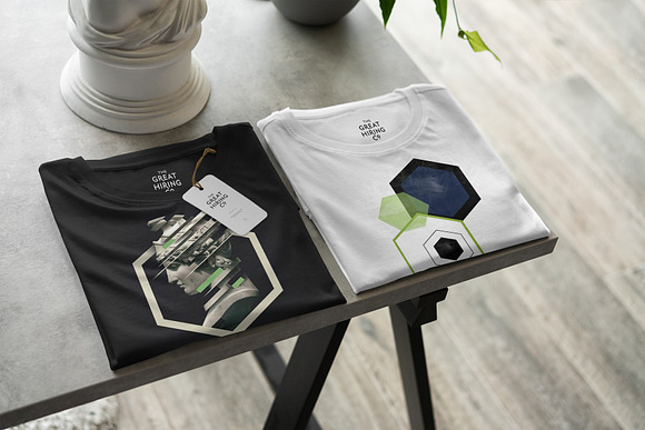 T-Shirt Shopping Mock-Up in Print Mockups - product preview 4