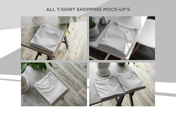 T-Shirt Shopping Mock-Up in Print Mockups - product preview 6