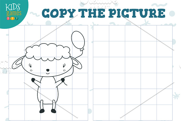 Copy picture by grid vector