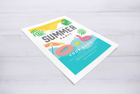 Summer Party Flyer in Flyer Templates - product preview 1