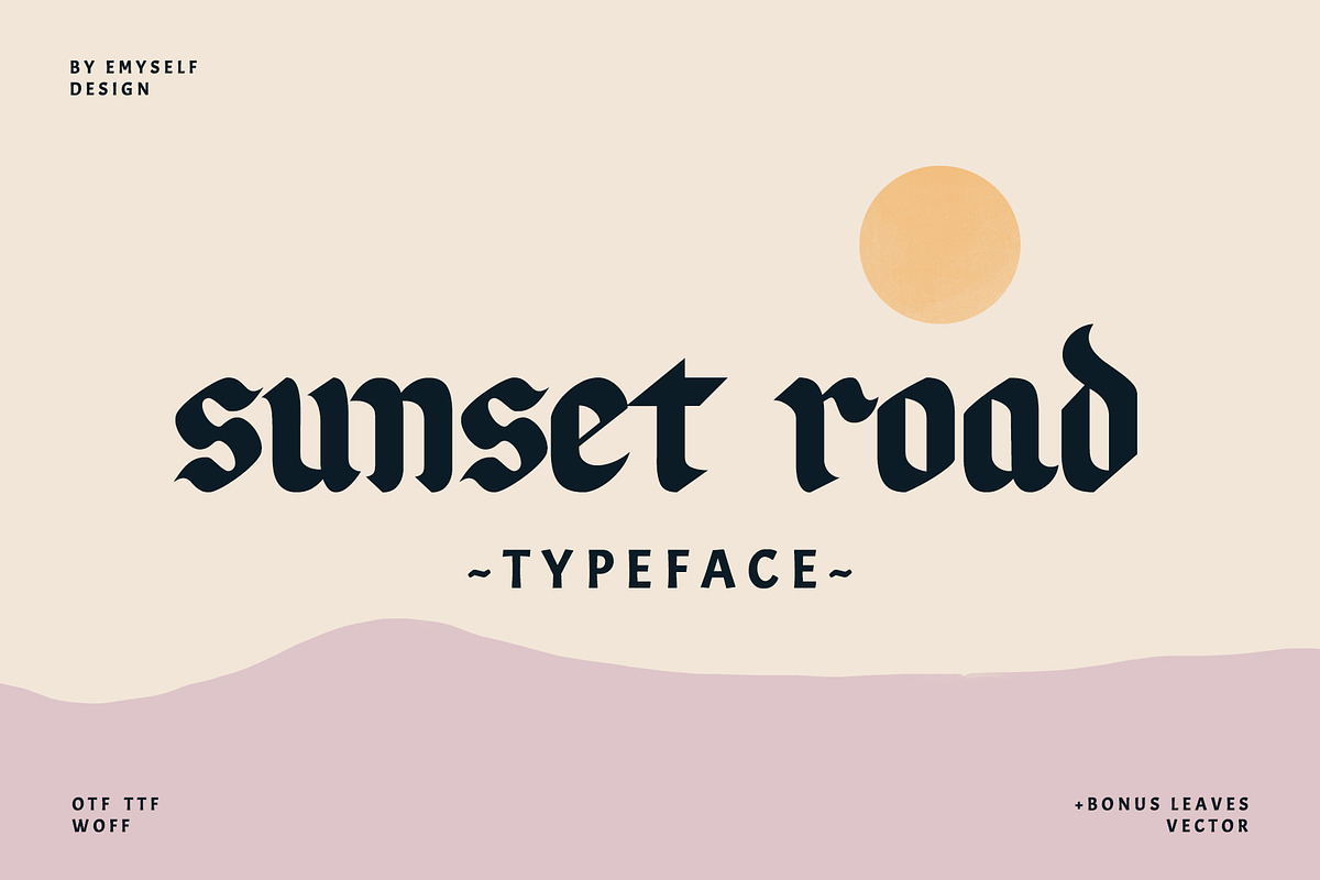 Sunset Road Typeface in Blackletter Fonts - product preview 8