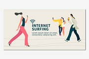 Internet connection vector banner