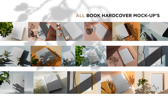 Book Hardcover Shadows Collection in Print Mockups - product preview 6