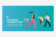 Global internet connection vector