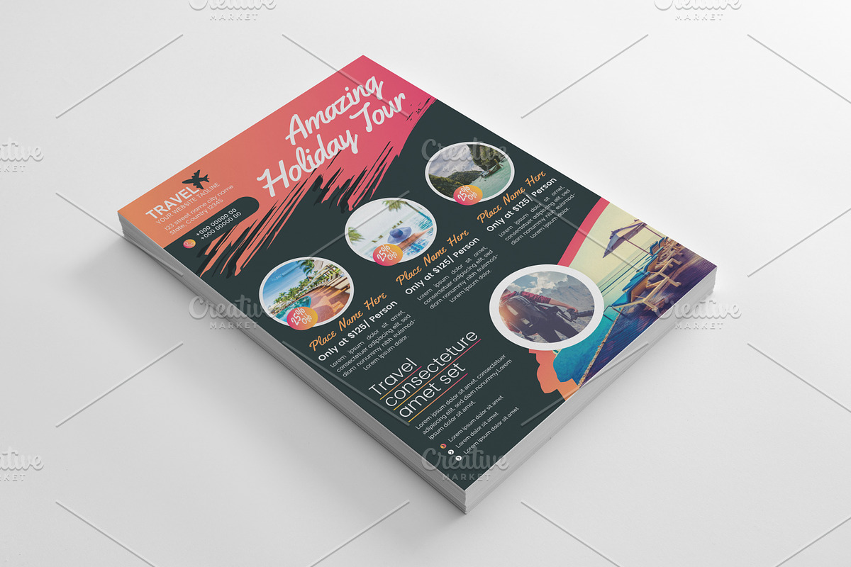 Travel & Tour Flyer Layout in Flyer Templates - product preview 8