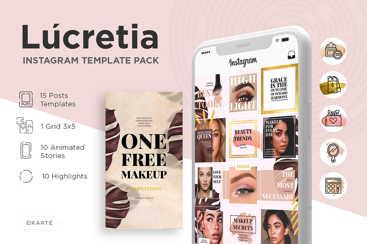 Instagram Template Pack - Lucretia in Instagram Templates - product preview 8