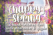 Happy Spring - Hand Lettered Font