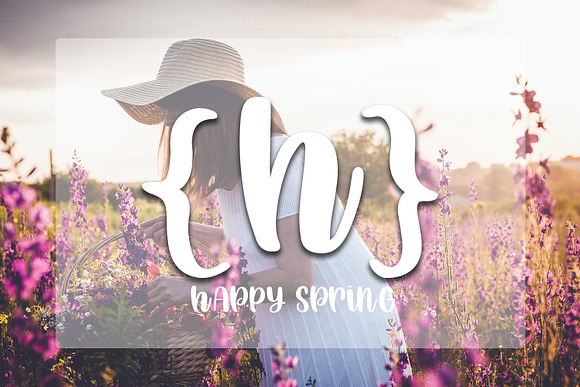 Happy Spring - Hand Lettered Font in Sans-Serif Fonts - product preview 5