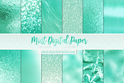 Mint Foil Digital Paper
