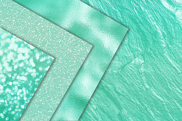 Mint Foil Digital Paper in Textures - product preview 1