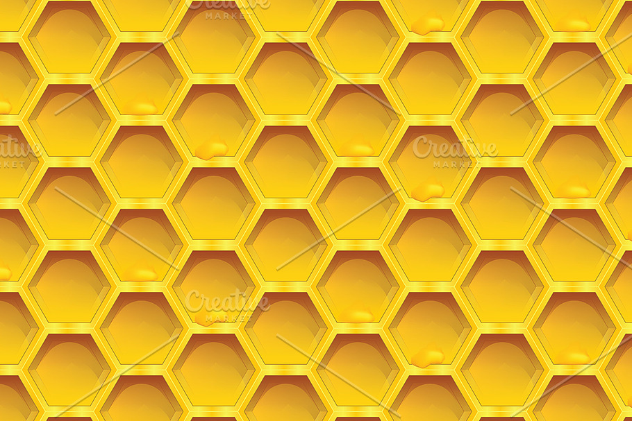 Honeycomb colorfull Seamless pattern