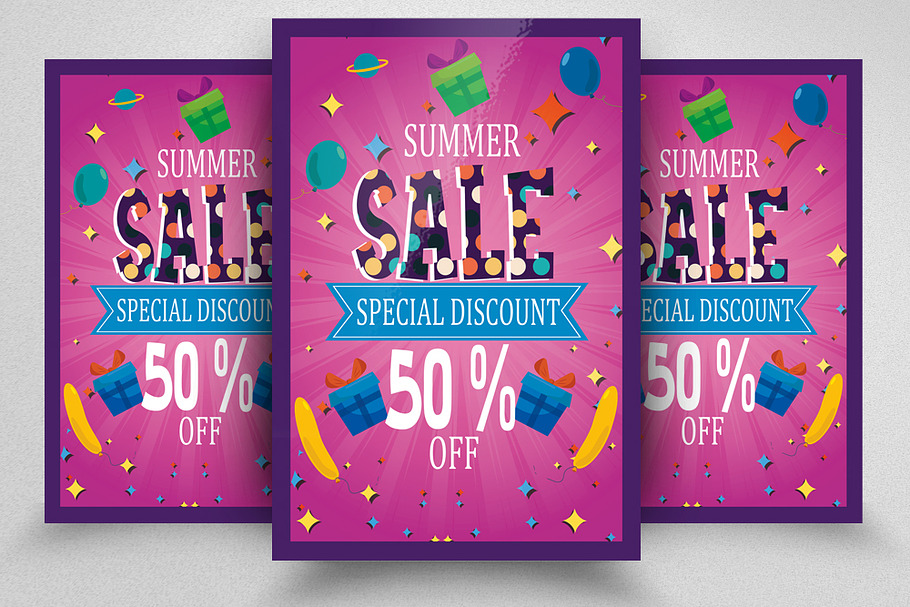 Summer Sale Discount Flyer in Flyer Templates - product preview 8
