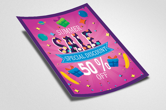 Summer Sale Discount Flyer in Flyer Templates - product preview 1
