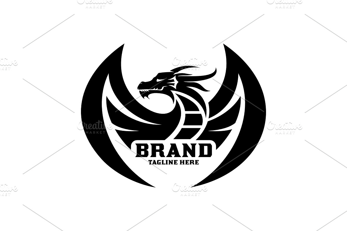 Winged Dragon in Logo Templates - product preview 8