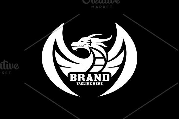 Winged Dragon in Logo Templates - product preview 1