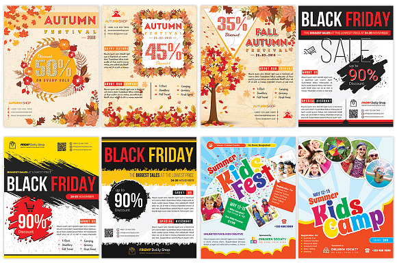 120 Posters Bundle 99% OFF in Flyer Templates - product preview 16