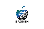 Broken Apple Logo Template