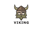 Old Man Viking Logo Template