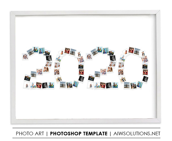 2020 Photo Collage Template id36 in Stationery Templates - product preview 2