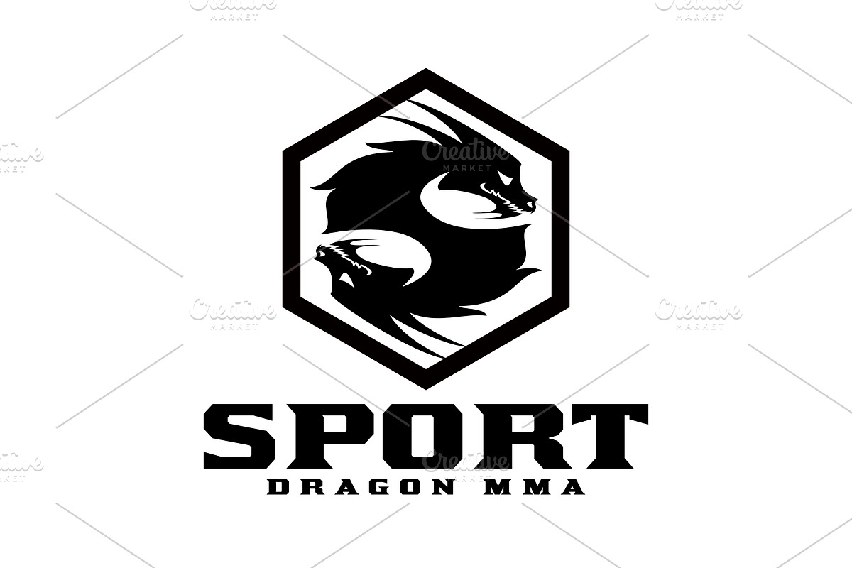 Dragon MMA in Logo Templates - product preview 8