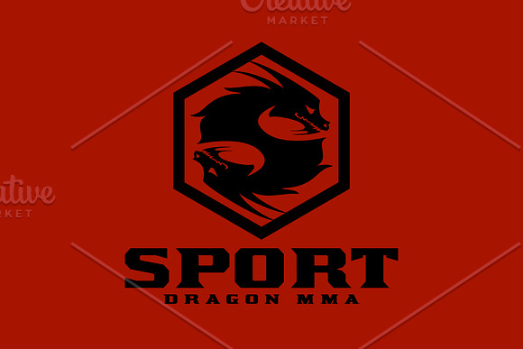 Dragon MMA in Logo Templates - product preview 1